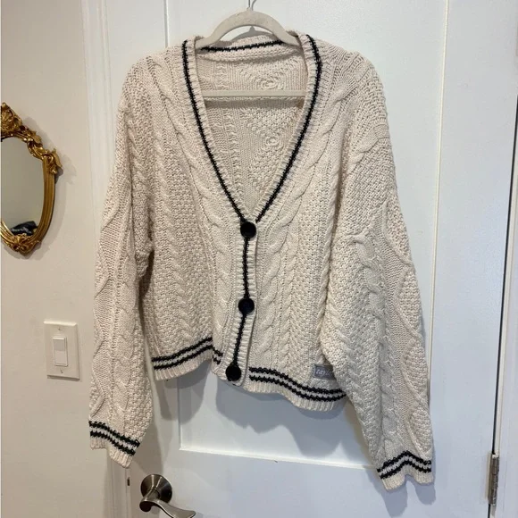 Official Taylor Swift Folklore Album Varsity Cardigan Sweater - Picture 1 of 7